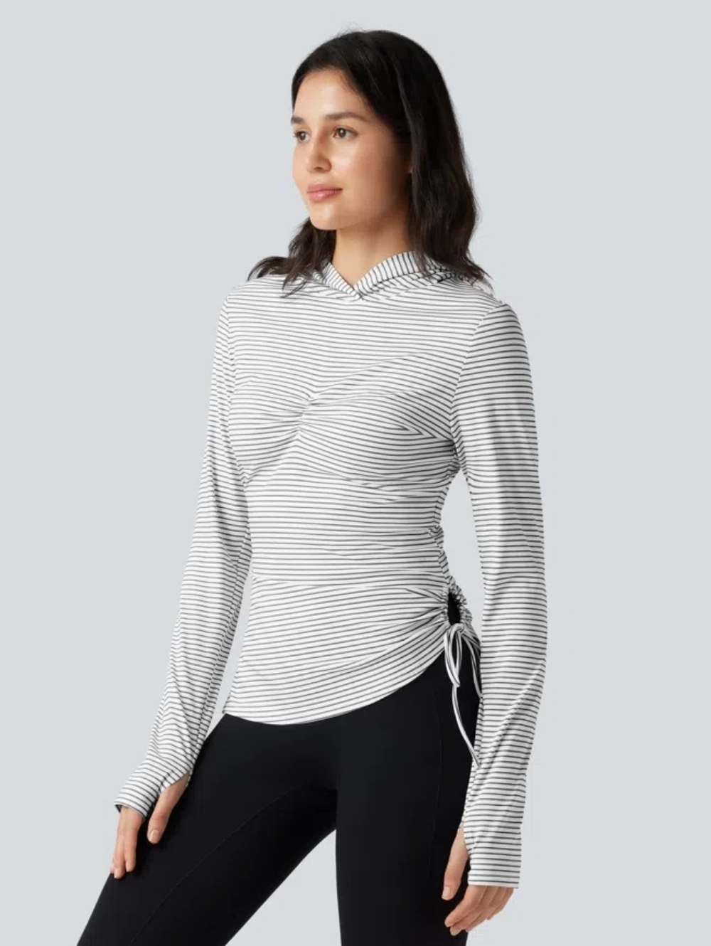 NWT HALARA HOODED THUMB HOLE CUT OUT SUPERCUTE HOODIE!